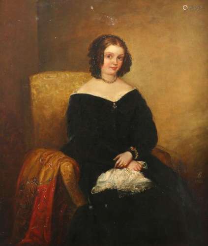 English School, 1842 . Portrait of a lady, seated,…
