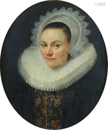 Dutch School c. 1625. Portrait of a lady, half len…