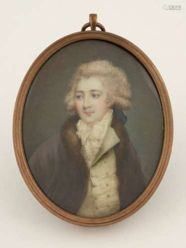 Λ English School c. 1780. Miniature portrait of a …