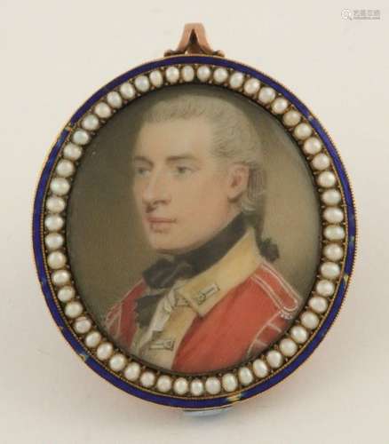 Λ English School Late 18th Century. Miniature por…