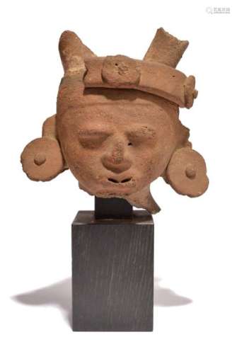 A Veracruz head. Mexico, circa 500 700 AD. Earthen…
