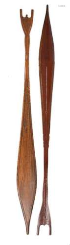 Two Surinam paddles. South America. 118.7cm and 12…