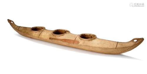 An Inuit model kayak for three ***ters. Pacific, A…