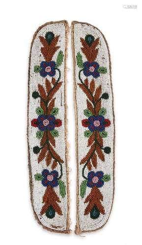 A pair of Northeast Coast beaded cuffs. Great Lake…