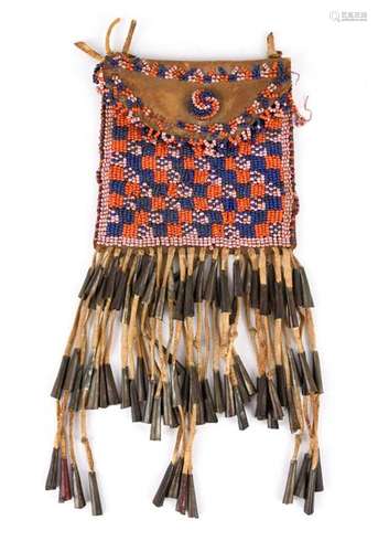 An Apache beaded front pouch. Southwest North Amer…