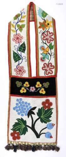 An Ojibwa bandolier bag. North East North America.…