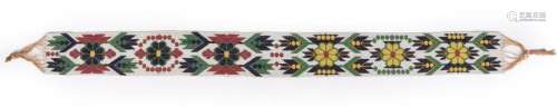 An Ojibwa loom beaded sash. North East North Ameri…
