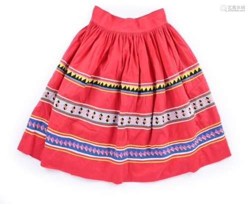 A Seminole skirt. Southeast North America. Cotton …