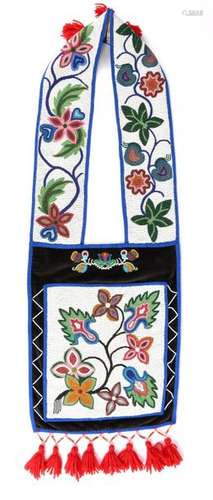 An Ojibwa bandolier bag. Northeast North America. …