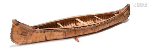 A model of an Algonquin canoe. By Ernestine Caibai…