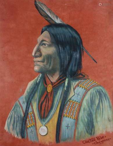 Louis Shipsee (1896 1975). Chief Wolf Robe Cheyenn…