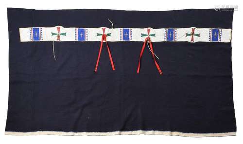 A Western Sioux blanket strip. Plains. Buckskin an…