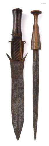 A Fang knife. Gabon. Steel, brass wire, brass tack…