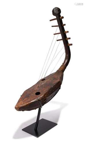 A Zande harp. Democratic Republic of the Congo. Wo…