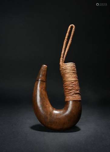 A Rennell Island shark hook gaung~a***. Melanesia.…