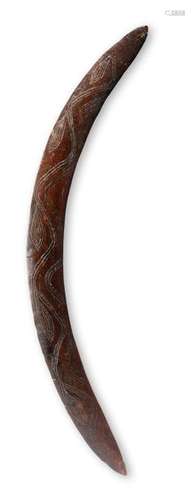 An Aboriginal boomerang. Darling River area, East …