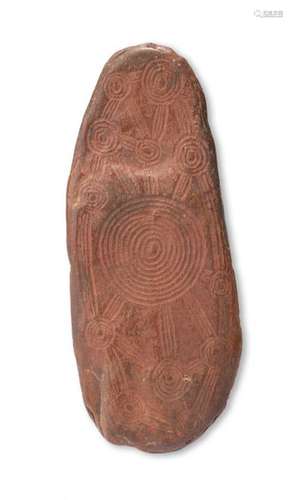 An Aboriginal churinga. Australia. Stone with carv…