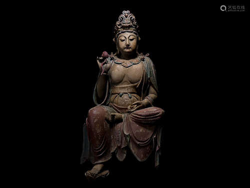 A CHINESE GUANYIN BODHISATTVA STATUE