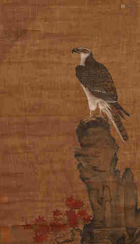 A CHINESE EAGLE PAINTING