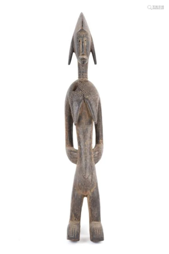SENUFO FIGURE OF FINELY CARVED & DECORATE…