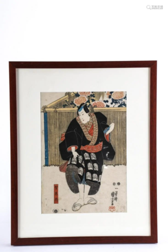 ICHIYUSAI KUNIYOSHI JAPANESE PRINT circa 1845