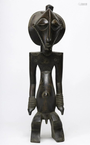 LULUA SOUTH CENTRAL DRC CARVED WOODEN STATUE