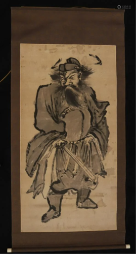 (17th / 18th c) CHINESE SCROLL of a SAMU…