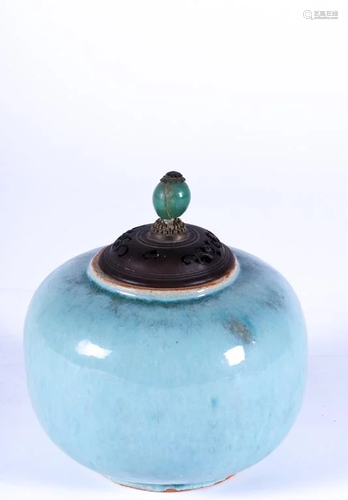 CHINESE GLAZED STONEWARE VASE