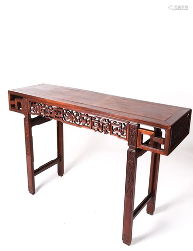 CHINESE CARVED ROSEWOOD CONSOLE *****