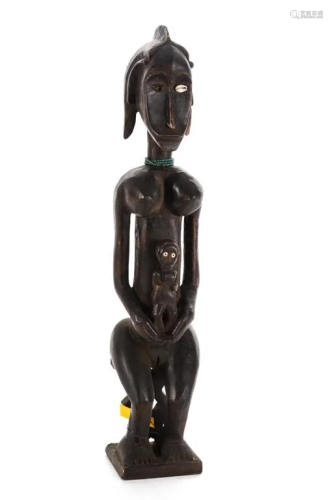 WEST AFRICAN SEATED MATERITY FIGURE