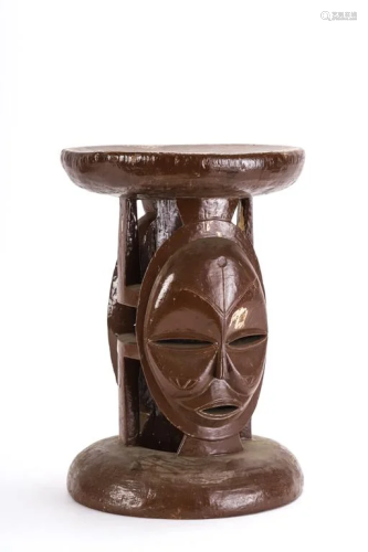 AFRICAN CARVED WOODEN STOOL POSSIBLY …