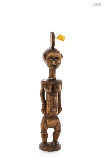 WEST AFRICAN FIGURE OF A STANDING FEMALE LATE…