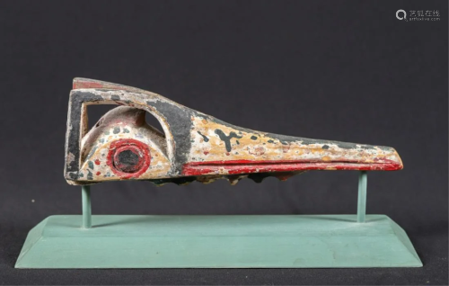ETHONOGRAPHIC CARVED and PAINTED BIRD'S …