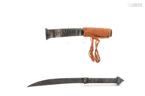 PERSIAN KNIFE with SILVER FILIGREE SHEATH