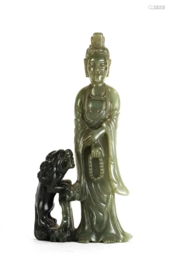 CHINESE CARVED JADE FIGURAL GROUPING