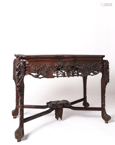 CHINESE CARVED ROSEWOOD CONSOLE *****