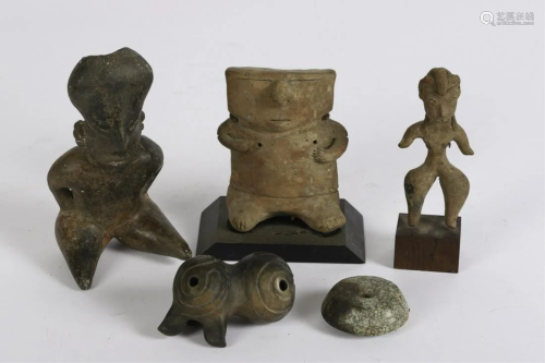 (5) PRE COLUMBIAN ANTIQUITIES ANCIENT MEXICO