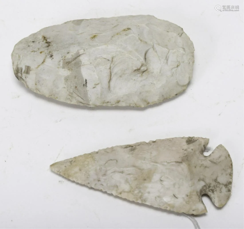 (2) NATIVE AMERICAN STONE IMPLEMENTS