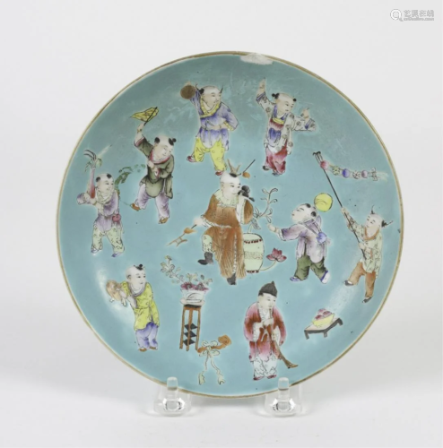 LOW CHINESE PROCELAIN BOWL DECORATE…