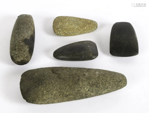 (5) ANCIENT STONE TOOLS PROBABLY NATIVE AM…
