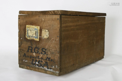 1924 HEAVY AFRICAN MAHO***Y SHIPPPING CRATE