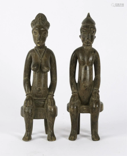 PAIR of WELL-CARVED CHIBOLA FIGURES