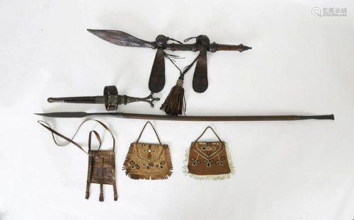 (3) AFRICAN WEAPONS (19th c)
