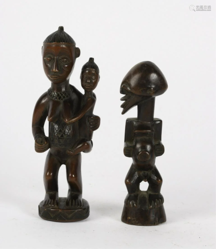 (2) WELL CARVED WEST AFRICAN FIGURES