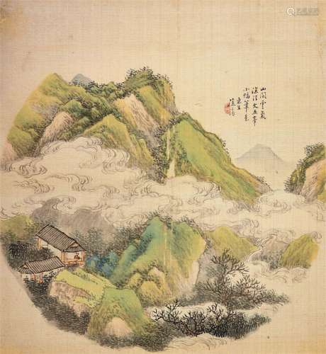 A pair of landscape Chinese painting