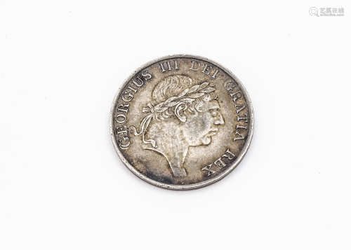 A George III Bank Token Three Shilling coin, dated 1813, VF/EF, some rim dents