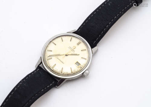 A 1960s Omega Sea****** Automatic stainless steel gentleman's wristwatch, 34mm, silvered dial with