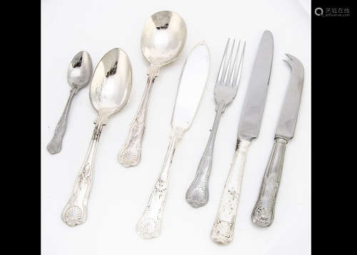 A modern can**** of silver plated kings pattern cutlery by Viners