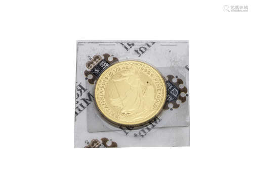 A modern Royal Mint 1/2 oz fine gold coin, dated 2019, proof like, unc, 16g approx