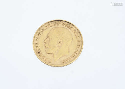 A George V half gold sovereign, dated 1913, EF
